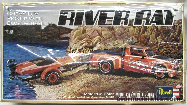 Revell 1/25 River Rat Chevy Luv Pickup With Boat and Trailer, H1382 plastic model kit